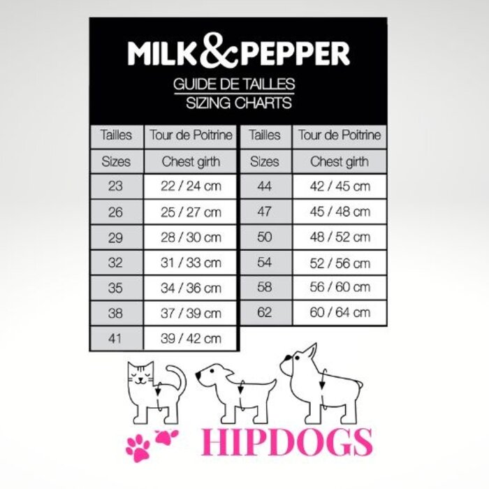 Milk & Pepper Milk & Pepper winter harnas hond Katoun Panter/Zwart