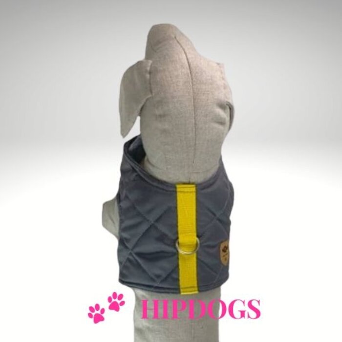 tQel – Mode & Accessoires voor Teckels tQel Quilted Grey teckel harnas