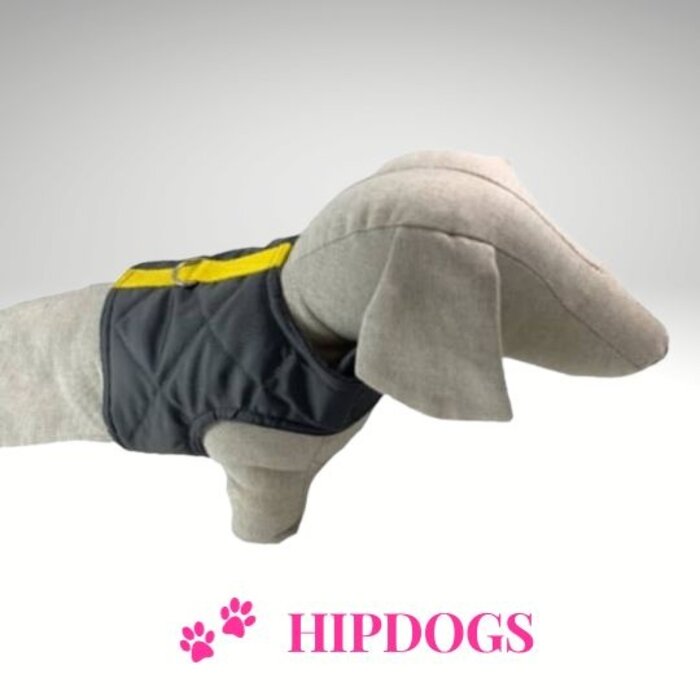 tQel – Mode & Accessoires voor Teckels tQel Quilted Grey teckel harnas