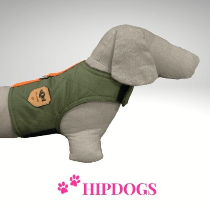 tQel – Mode & Accessoires voor Teckels tQel Quilted Greenteckel harnas