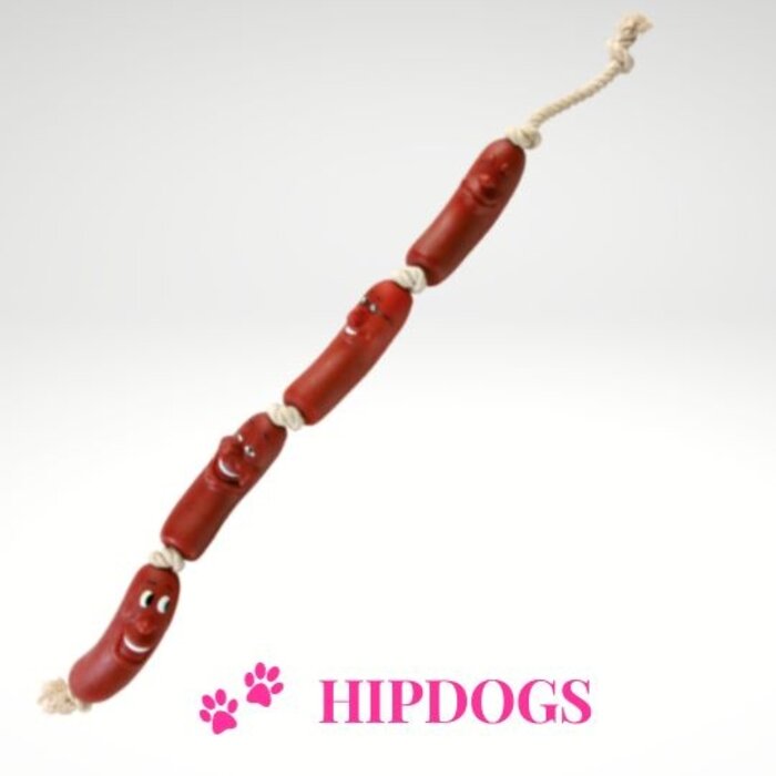 Trixie Trixie hondenspeelgoed worstenketting met touw