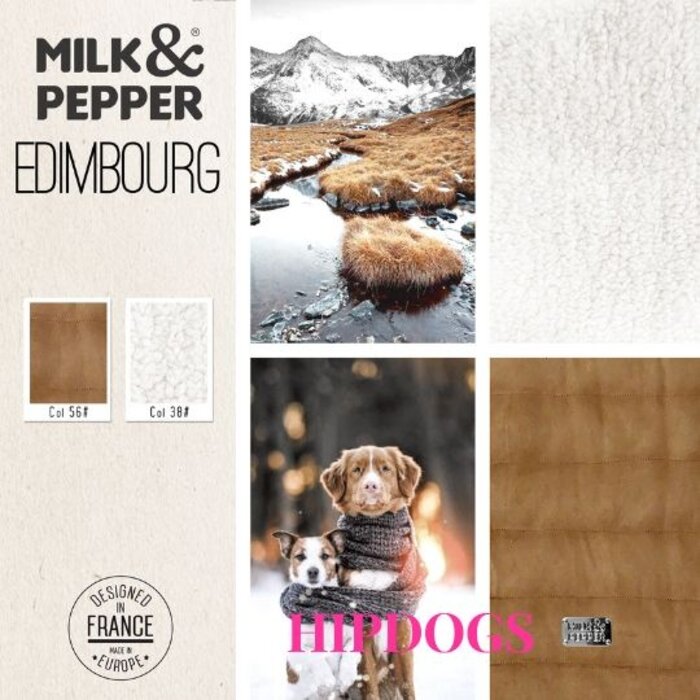 Milk & Pepper Milk & Pepper hondendeken Edimbourg Plaid Camel Fourrure Mouton