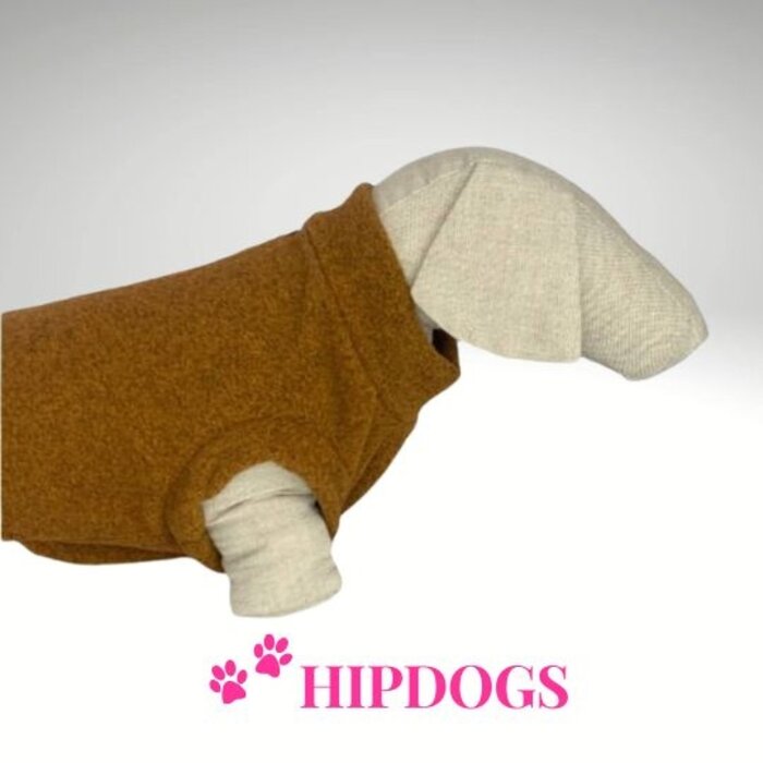 tQel – Mode & Accessoires voor Teckels tQel honden fleece trui AlaskaTangerine