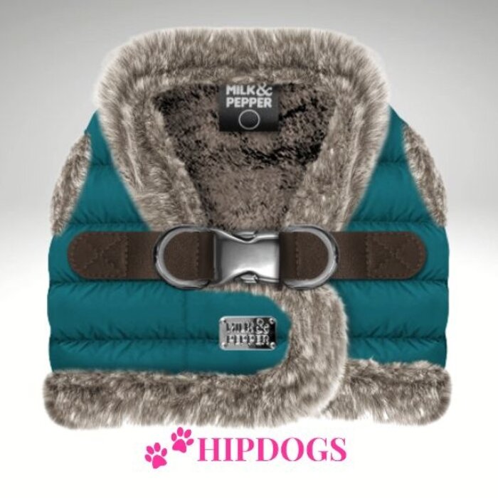 Milk & Pepper Milk & Pepper winter harnas hond Damon Petrol