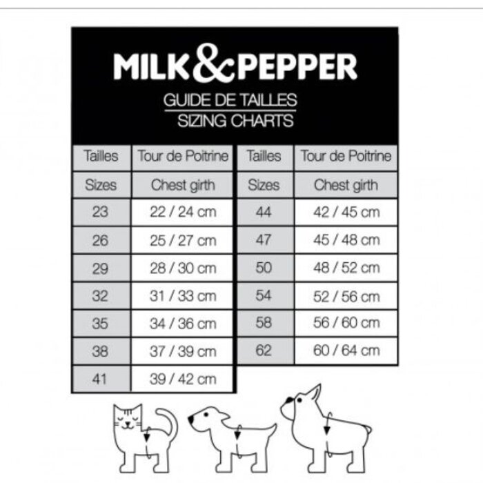 Milk & Pepper Milk & Pepper winter harnas hond Tyler Denim Blue