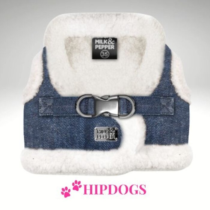 Milk & Pepper Milk & Pepper winter harnas hond Tyler Denim Blue