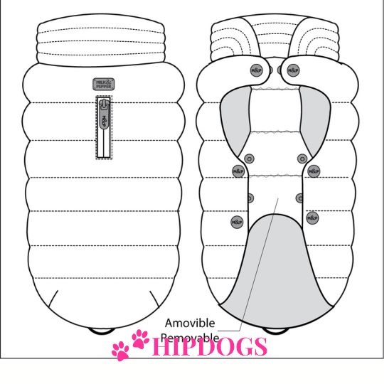 Milk & Pepper Milk & Pepper honden donsjas Tamara Marine blauw