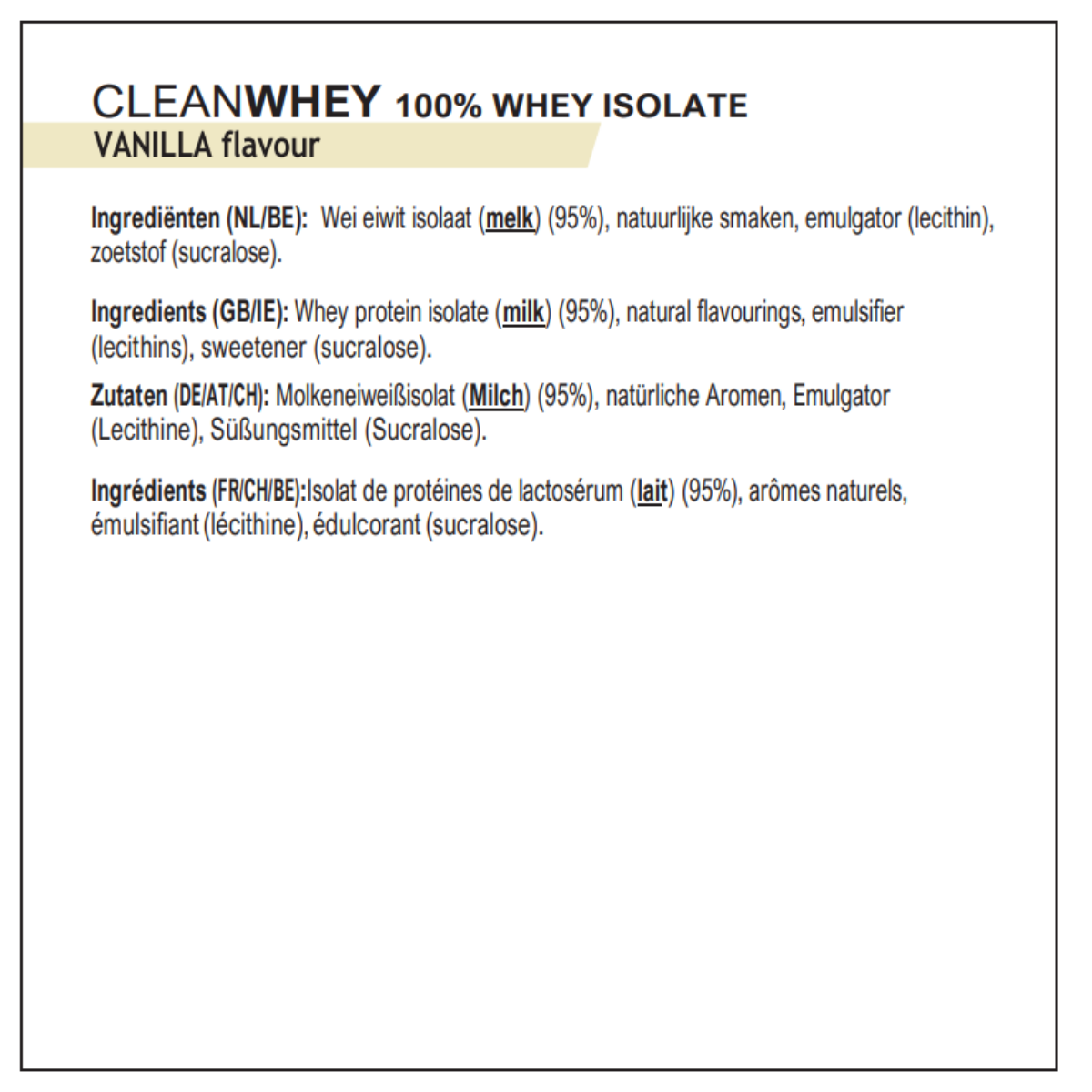 PowerBar Clean 100% Whey Isolate 570g