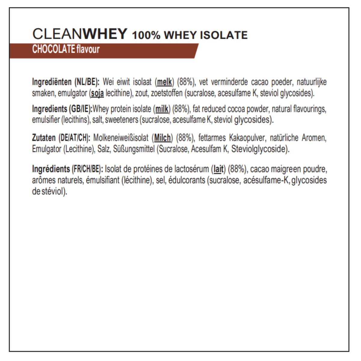 PowerBar Clean 100% Whey Isolate 570g