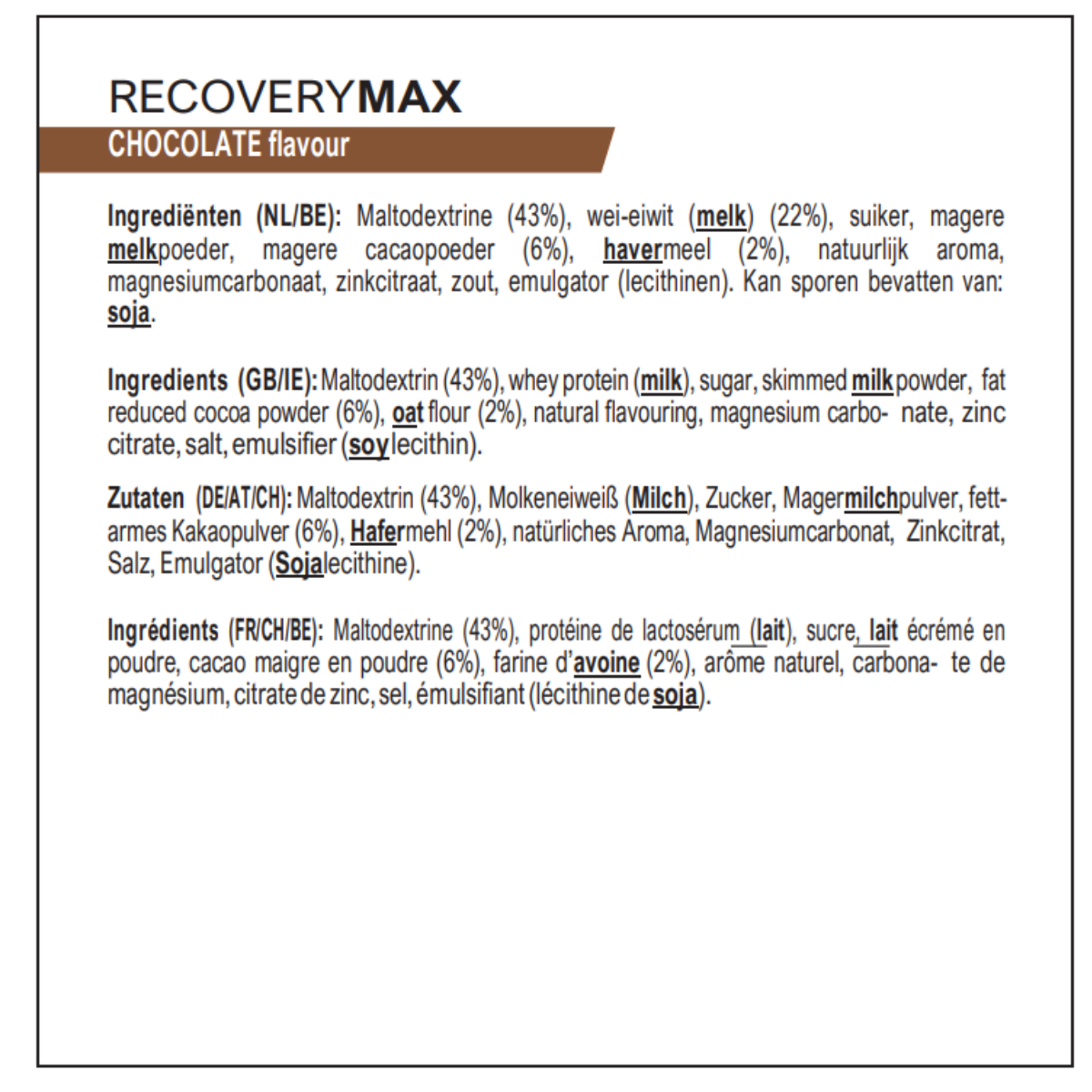PowerBar Recovery Max 1144g