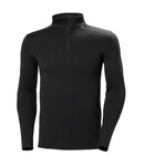 Helly Hansen Helly Hansen LIFA Merino Midweight Thermoshirt Halve Rits Heren Zwart