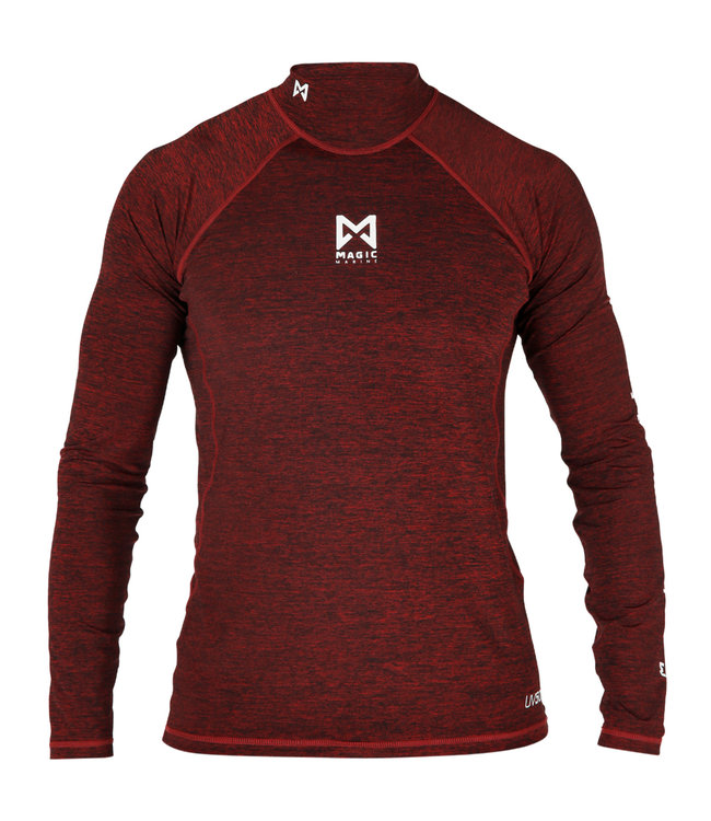 Magic Marine Magic Marine Lycra Shirt Unisex Cube Lange Mouw Rood