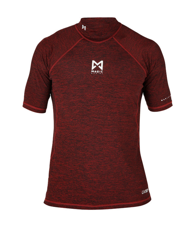 Magic Marine Magic Marine Lycra Shirt Unisex Cube Korte Mouw Rood