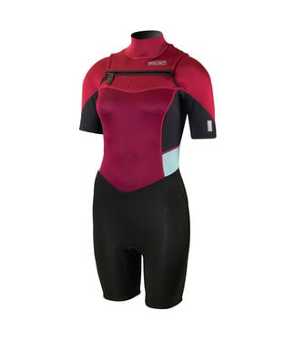 Prolimit Prolimit Shorty Wetsuit Dames Fire Freezip 2/2mm Donkerrood