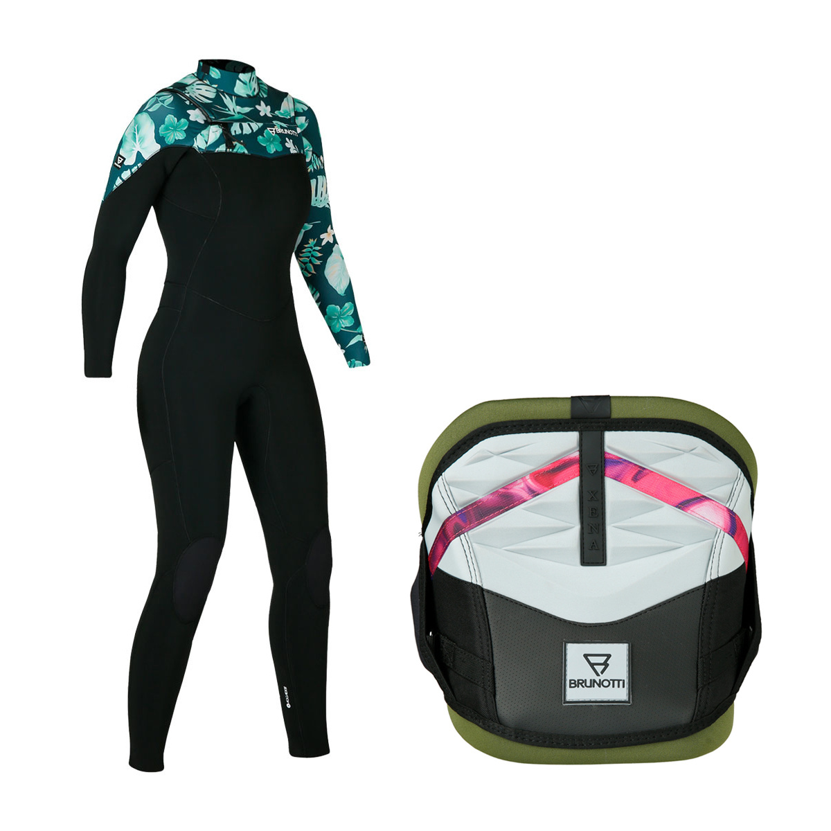 Brunotti Wetsuit Dames Glow 5 3 mm Trapeze Xena Groen