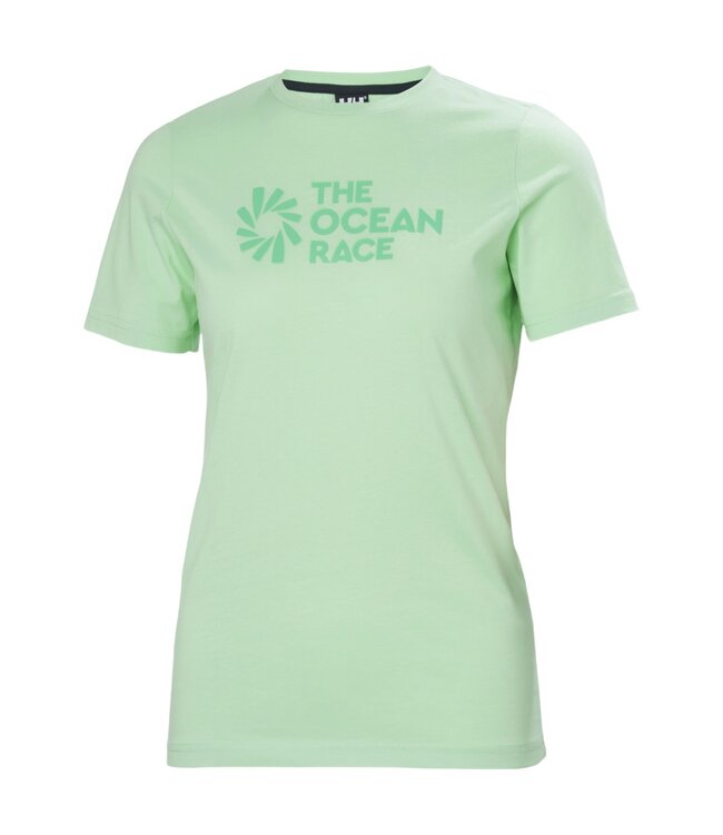Helly Hansen T-shirt Dames Ocean Race Lichtgroen