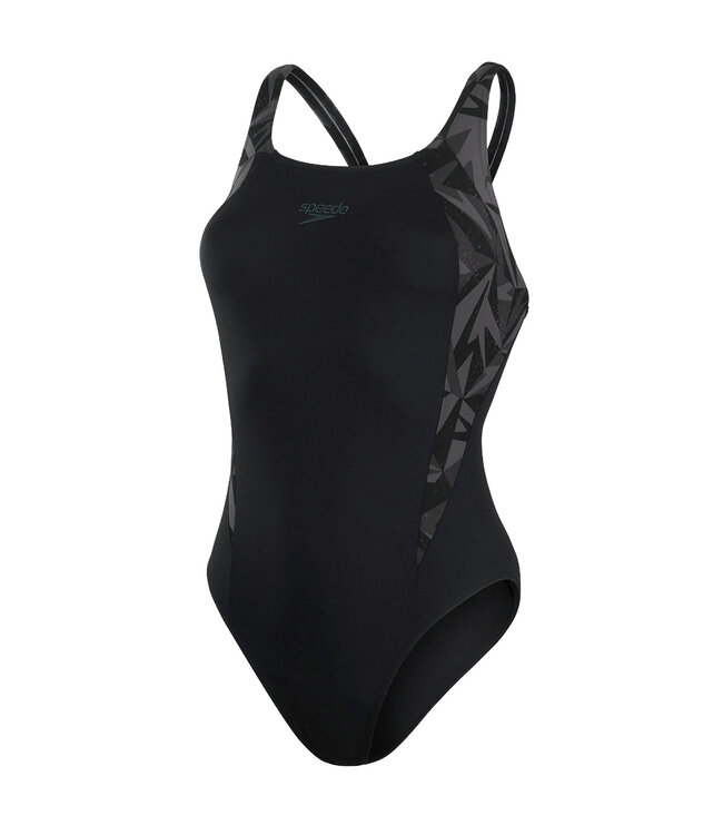 Speedo Badpak Dames Eco+ Hyperboom Muscleback Donkergrijs