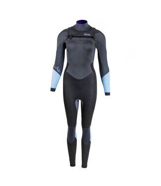 Prolimit Prolimit Wetsuit Dames Fire Freezip 5/3mm Zwart/Blauw