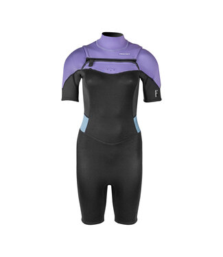 Prolimit Prolimit Shorty Wetsuit Dames Fire Freezip 2/2mm Zwart/Paars