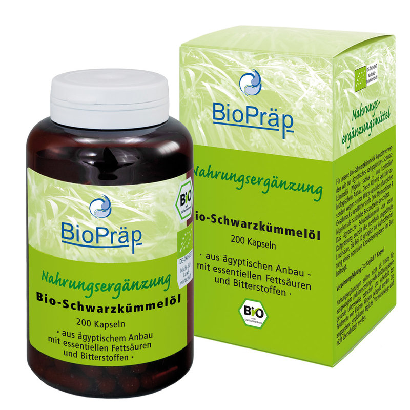 Organic black cumin oil capsules