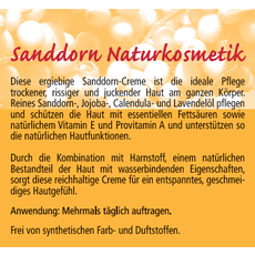 Sanddorn Hautcreme mit Harnstoff