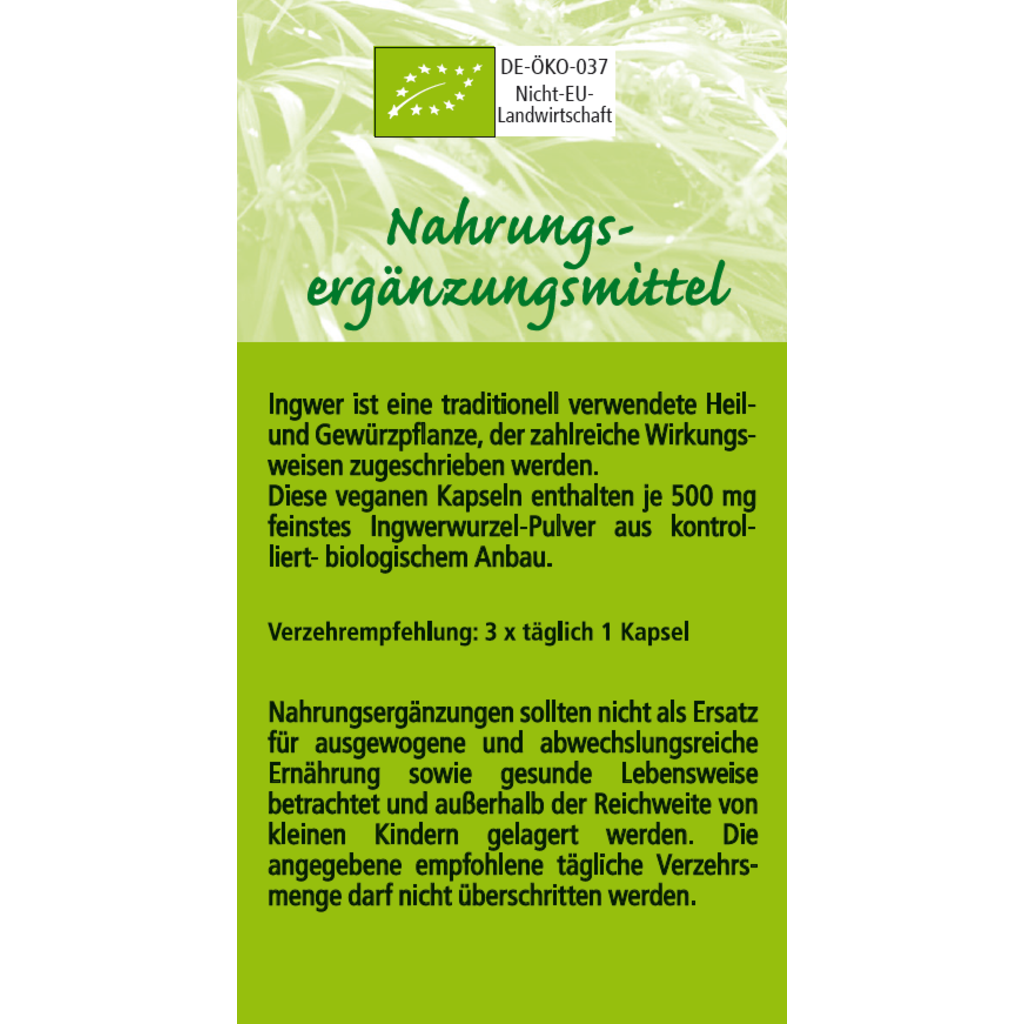 Ingwer BIO Kapseln - MHD 07/2025