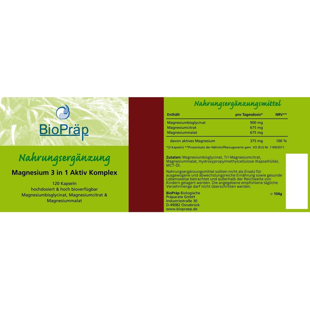 Magnesium 3 in 1 Aktiv Komplex