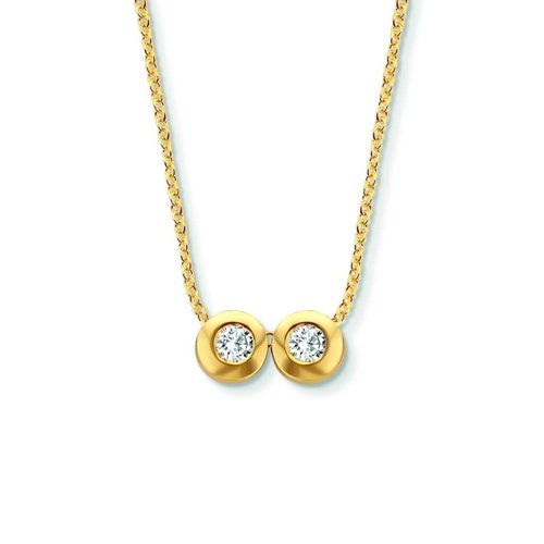 Minitials Minitials Twee Diamanten Ketting