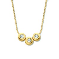 Minitials Drie Diamanten Ketting