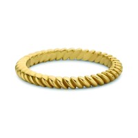 Minitials Twisted Stacking Ring