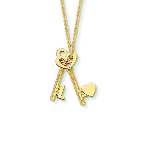 Minitials Minitials Two Key To My Heart Necklace