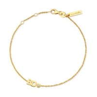 Minitials Two Signature Diamond Chain Bracelet