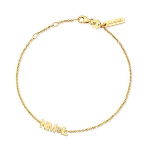 Minitials Minitials Three Signature Diamond Chain Bracelet