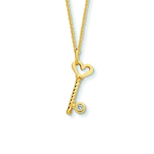Minitials Minitials One Key To My Heart Diamond Necklace