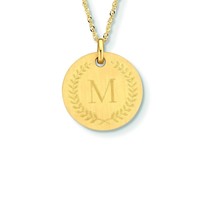 Minitials Olive Branch Initial Charm Big