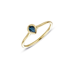 Miss Spring Miss Spring Ring Brilliantly Bezel Pear London Blue Topaas MSR715LBT