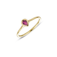 Miss Spring Ring Brilliantly Bezel Pear Pink Tourmaline MSR715RT