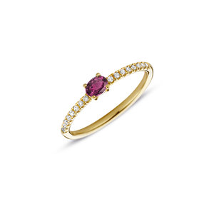 Miss Spring Miss Spring Ring Brilliantly Oval Pink Tourmaline Diamond