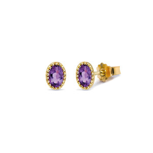 Miss Spring Miss Spring Earstud Ma Petite Amethyst MSO509-AM