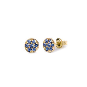 Miss Spring Miss Spring Earstuds Disc Blauw Saffier