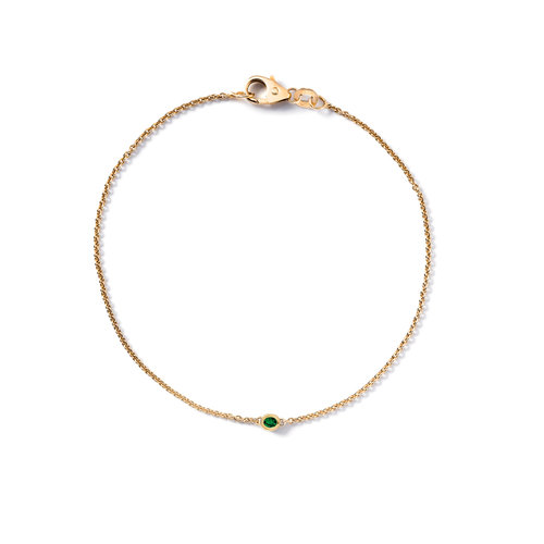 Miss Spring Miss Spring Armband Brilliantly Bezel Ovaal Emerald