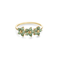 Miss Spring Ring In Full Bloom Leaf Green III MSR730LG3