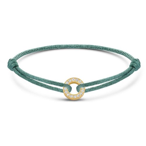 Minitials Minitials Circle of Love Pavé Satin Bracelet