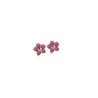 Miss Spring Earrings In Full Bloom Hot Pink