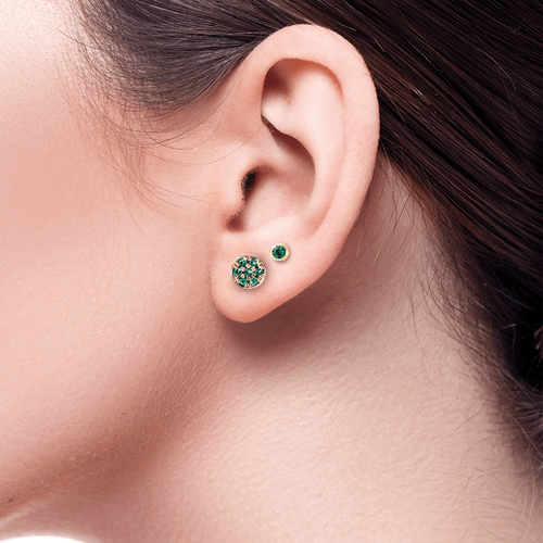 Miss Spring Miss Spring Earstuds Disc Tsavorite