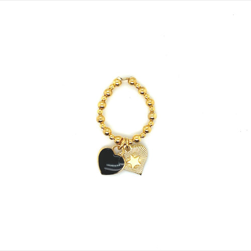 Joy Jewellery Joy Jewellery Ring Sandy Bay Galaxy Black GP Joy Jewellery Joy Jewellery Ring Sandy Bay Galaxy Black GP