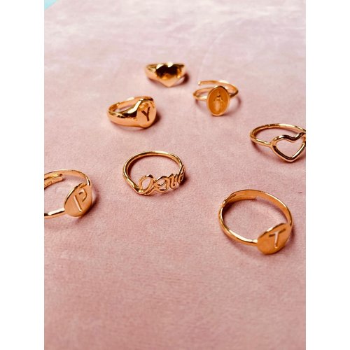 LOTT. Gioielli LOTT RING SMALL LETTER GOUDKLEURING