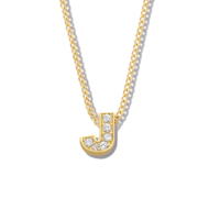 Minitials Pave initiaal met collier