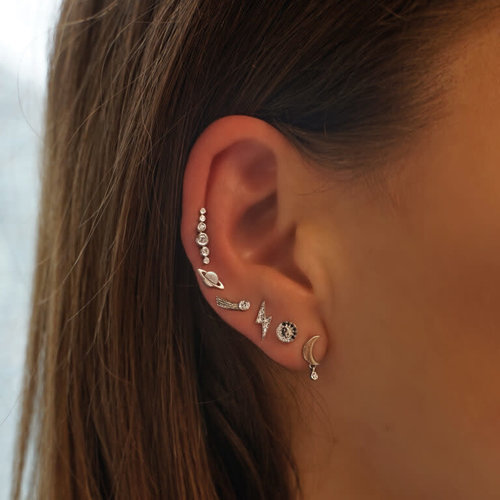 Minitials Minitials Saturn Oorbel Minitials Minitials Saturn Oorbel