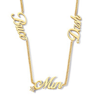 Minitials Scripted Necklace drie names